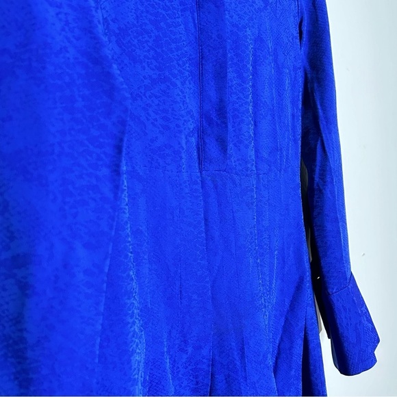 Theyskens’ Theory Sz 4 Blue Snake Print Ling Sleeves Dress - Picture 5 of 12